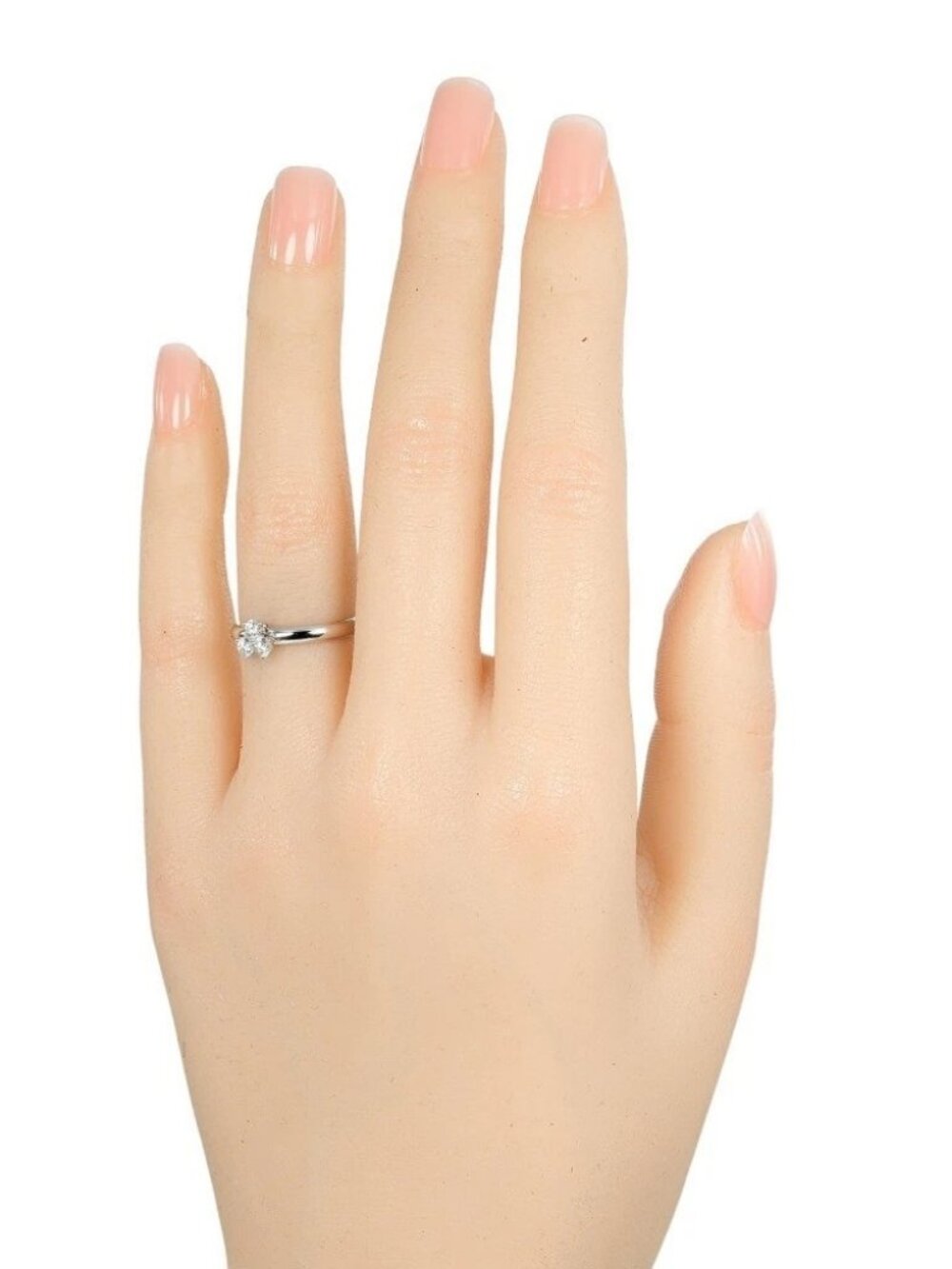 TIFFANY&Co. Aria Ring Pt950Platinum/diamond #4.5(US Size) 3.7g Women - Picture 2 of 9